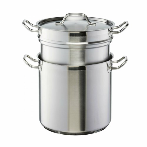 LIBERTYWARE 12 QUART DOUBLE  BOILER SET, STAINLESS STEEL