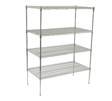 WINCO 18&quot; X 36&quot; X 72&quot; SHELVING SET, CHROME