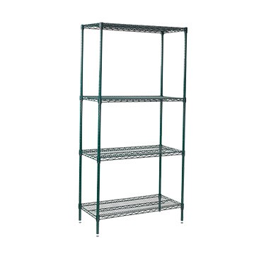 WINCO, WIRE SHELVING SET, 18&quot; X 48&quot; X 72&quot;, EPOXY COATED, 4