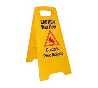 WINCO WET FLOOR CAUTION SIGN,
YELLOW