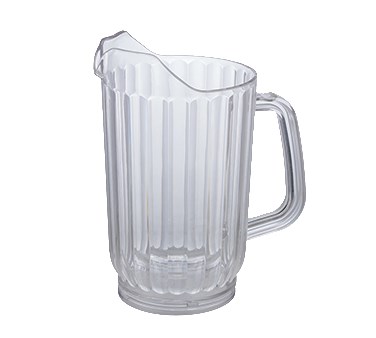 WINCO 48 OZ WATER PITCHER,
POLY, CLEAR