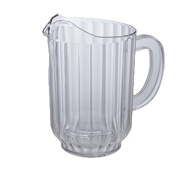 WINCO 60 OZ WATER PITCHER,
POLY, CLEAR