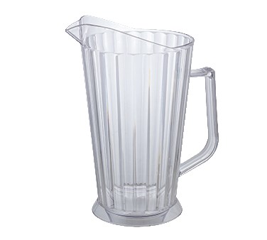 WINCO 60 OZ BEER PITCHER,
POLY, CLEAR